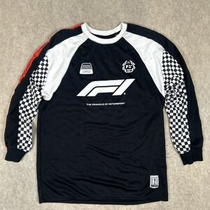 Formula 1 Shirt Long Sleeve Mens XL F1 Racing Motorsport Checkered